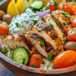 The foundation of any great dish lies in its ingredients. The Greek Chicken Bowl is a harmonious blend of flavors and textures, each component playing a crucial role in the overall experience. Here’s a closer look at the key ingredients that make this dish a standout.