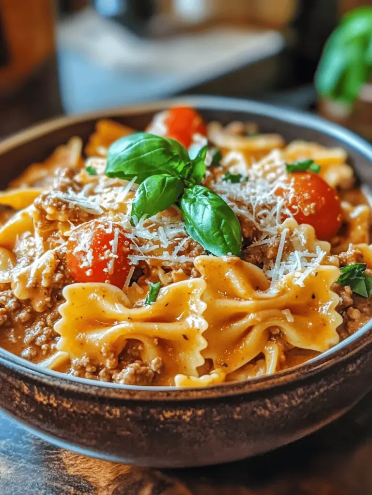 Creamy Beef and Bowtie Pasta is a delightful dish that brings together the comforting elements of Italian cuisine with the heartiness of a classic American meal. As you dig into this luscious pasta, you'll quickly understand why it is a go-to recipe for busy weeknights and special gatherings alike. The appeal of this dish lies not only in its rich and creamy sauce but also in the satisfying combination of textures that come from the bowtie pasta and the tender ground beef.