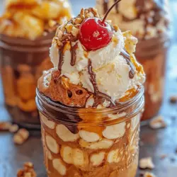 Imagine indulging in a classic banana split, but with a modern twist that elevates this beloved dessert into a charming and delightful experience. The banana split in a jar is a creative take on the traditional ice cream treat, combining simplicity, nostalgia, and an eye-catching presentation that is sure to impress. This recipe is not only easy to prepare but also allows for personalized layers of flavor that can transport you back to those joyful childhood memories of enjoying a sundae on a hot summer day.