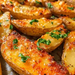 There's something irresistibly comforting about crispy baked garlic parmesan potato wedges. This dish combines the hearty satisfaction of homemade snacks with the rich, savory flavors of garlic and parmesan cheese, making it an ideal choice for any occasion—whether as a side dish for dinner, a game-day snack, or an easy appetizer for gatherings. The appeal of these potato wedges lies in their crispy exterior, tender interior, and the aromatic blend of herbs and spices that elevate them from simple potatoes to a flavor-packed delight.