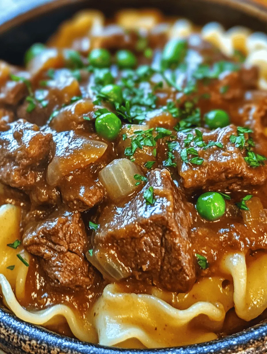 In the world of comfort food, few dishes can compete with the rich, hearty flavors of Comforting Crockpot Beef Tips & Noodles. This dish is not just a meal; it’s a warm embrace in a bowl, perfect for those chilly evenings when you crave something satisfying and fulfilling. The magic of this recipe lies in its slow cooking method, which allows the ingredients to meld together over time, resulting in a depth of flavor that is both complex and comforting.