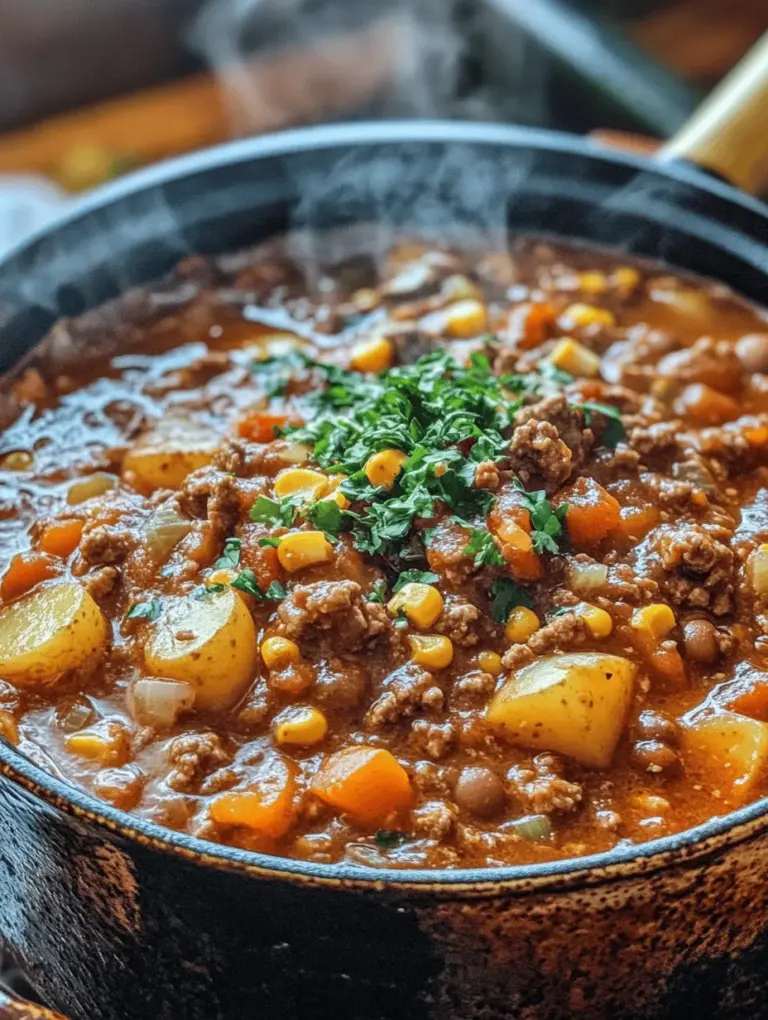 Texas Cowboy Stew is more than just a dish; it’s a celebration of Texan culture and a testament to the hearty cooking traditions that have shaped the Lone Star State. Originating from the rugged lifestyles of early cowboys, this stew is a reflection of the resourcefulness and adaptability of those who roamed the plains. With its roots deeply embedded in Texan history, the stew was often made from whatever ingredients were on hand—meats, beans, and vegetables, all simmered together to create a nourishing meal that could feed a crowd.