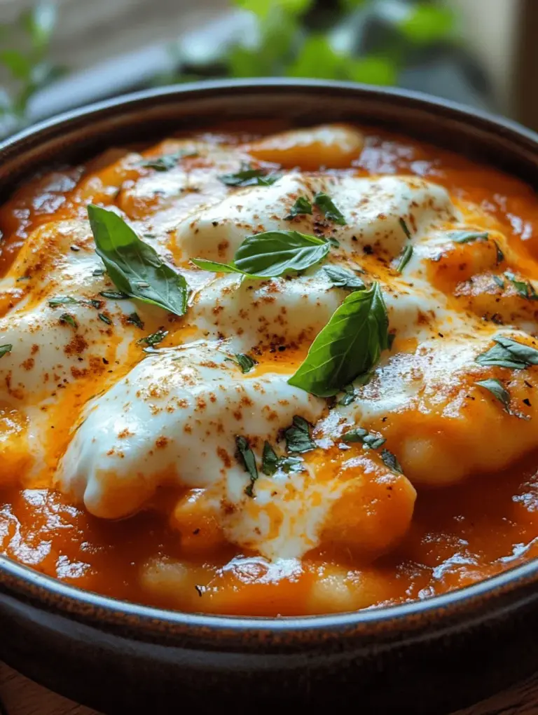 If you are seeking a dish that embodies comfort and indulgence, look no further than creamy tomato gnocchi with burrata. This delightful Italian recipe combines soft, pillowy potato gnocchi with a rich and velvety tomato sauce, delivering a dining experience that is as satisfying as it is delicious. The addition of burrata cheese elevates the dish, offering a creamy, luscious texture that melts into the tomato sauce, creating a symphony of flavors that will warm your heart and tantalize your taste buds.