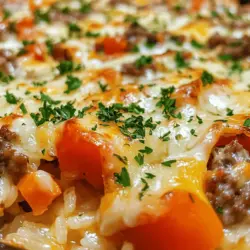 In the realm of comfort food, few dishes bring as much warmth and satisfaction as a hearty casserole. Among them, the Savory Cheesy Hamburger Rice Casserole stands out as a beloved family favorite. This dish combines the rich flavors of seasoned ground beef, creamy cheese, and fluffy rice, all baked to perfection in a single dish. Its inviting aroma wafts through the kitchen, promising a delightful meal that not only warms the body but also nourishes the soul.