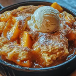 At the heart of Grandma’s Famous Peach Cobbler are the fresh peaches. They are the star of the show, lending their sweet, juicy flavor to the dish. When selecting peaches for your cobbler, it’s essential to choose the right variety. Yellow peaches are typically the best choice, as they are juicy and sweet, making them perfect for baking. Clingstone peaches, which have flesh that clings to the pit, are also a popular option due to their rich flavor.