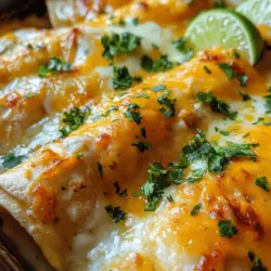 When it comes to comforting and flavorful dishes, few meals can compete with white chicken enchiladas. This delightful Mexican-inspired dish offers a perfect balance of tender chicken, rich flavors, and creamy textures that make it a go-to option for family dinners or gatherings with friends. The addition of a unique green chili sour cream sauce elevates the traditional enchilada experience, introducing a tangy twist that is sure to please even the most discerning palates.