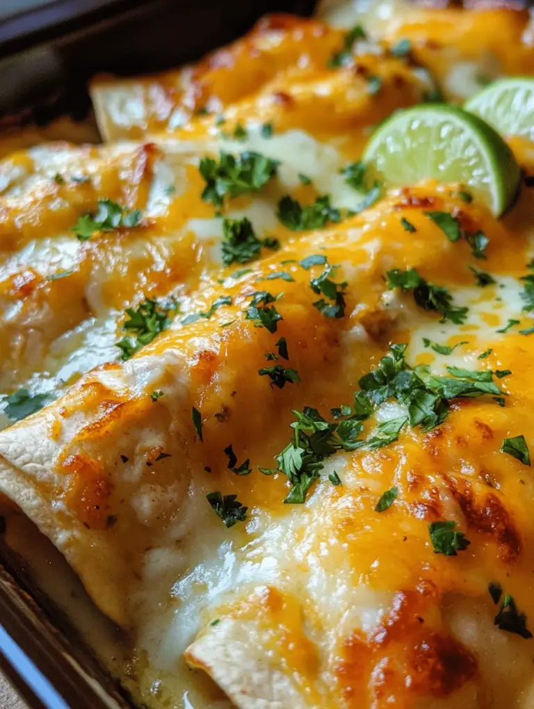 When it comes to comforting and flavorful dishes, few meals can compete with white chicken enchiladas. This delightful Mexican-inspired dish offers a perfect balance of tender chicken, rich flavors, and creamy textures that make it a go-to option for family dinners or gatherings with friends. The addition of a unique green chili sour cream sauce elevates the traditional enchilada experience, introducing a tangy twist that is sure to please even the most discerning palates.