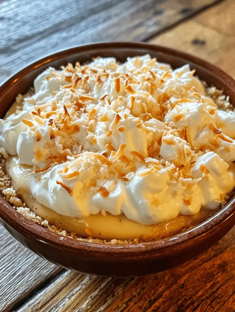 Few desserts evoke the same warmth and nostalgia as a slice of coconut cream pie. It’s a dish that brings back memories of family gatherings, sun-soaked picnics, and the inviting scent of homemade goodness wafting through the kitchen. Coconut cream pie is more than just a dessert; it’s a comforting embrace made from simple ingredients, lovingly crafted by hands that have passed down recipes through generations. Each bite transports you back to those cherished moments spent with family, sharing stories and laughter over a table laden with delicious treats.