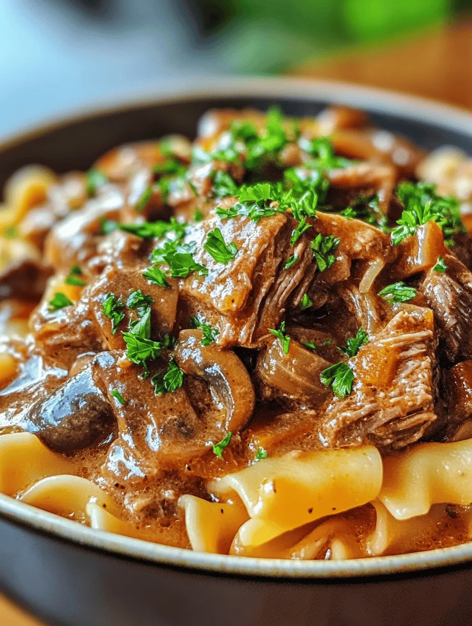 Slow Cooker Pot Roast Beef Stroganoff is the epitome of comfort food, offering a delightful combination of tender beef and a rich, creamy sauce that warms the soul. This dish is not only satisfying but also incredibly convenient, allowing busy individuals and families to indulge in a gourmet meal without spending hours in the kitchen. With the magic of the slow cooker, you can set the ingredients in the morning and return home to a delicious dinner that practically cooks itself.