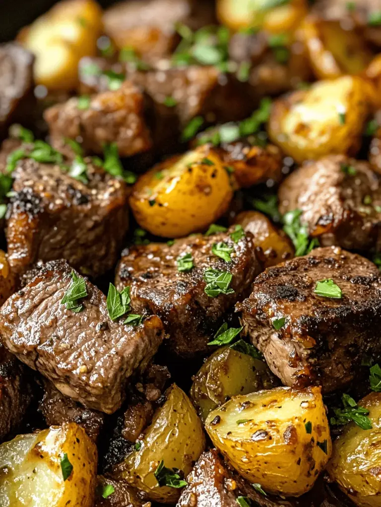 If you're looking for a dish that combines tenderness, rich flavors, and satisfying textures, look no further than Sizzling Garlic Butter Steak Bites and Potatoes. This mouthwatering recipe seamlessly marries succulent steak bites with crispy, golden potatoes, all enveloped in a lush garlic butter sauce that elevates every bite. Whether you’re planning a cozy weeknight dinner, a special occasion, or a gathering with friends and family, this dish is versatile enough to impress any crowd.