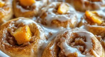 Peach Cobbler Cinnamon Rolls Recipe
