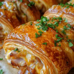 Delight your taste buds with these Savory Baked Ham and Cheese Croissants, a perfect blend of flaky pastry and delicious fillings. Ideal for breakfast, brunch, or even a quick snack, this recipe takes minimal time and effort while delivering maximum flavor. Whether you are entertaining guests or looking to treat yourself, these croissants bring the comforting warmth of homemade pastries into your kitchen. In this article, we will explore the steps to create these mouthwatering croissants, along with insights on their ingredients, variations, and tips to elevate your culinary experience.