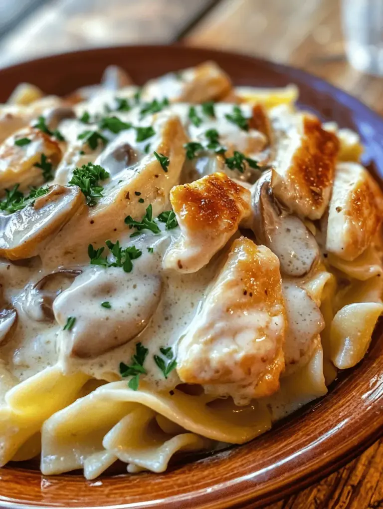 Chicken Stroganoff is a beloved comfort dish that has earned its place in kitchens around the world. With its rich, creamy sauce and tender pieces of chicken, it evokes feelings of warmth and nostalgia, making it a favorite for family dinners. The origins of Stroganoff date back to 19th-century Russia, where it was traditionally prepared with beef. However, as culinary traditions evolved, variations emerged, and Chicken Stroganoff quickly became a staple for those seeking a lighter, yet equally satisfying, meal.