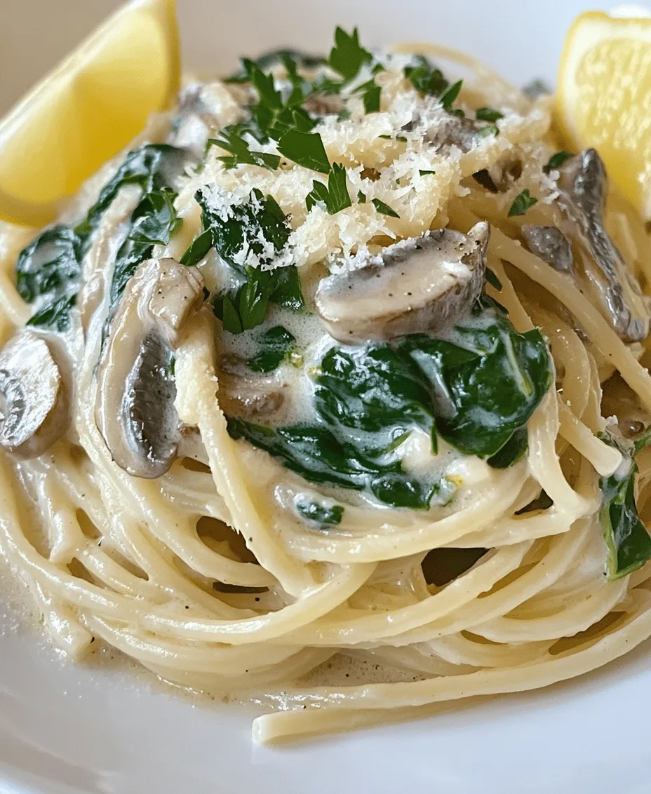 If you're seeking a quick, delicious, and nutritious meal that can be prepared in a flash, look no further than One-Pot Garlic Parmesan Pasta with Spinach and Mushrooms. This dish perfectly marries the rich, savory flavors of garlic and parmesan with the earthiness of mushrooms and the freshness of spinach. It's an ideal choice for busy weeknights or whenever you want to prepare a comforting meal without a lot of fuss. The beauty of this recipe lies not only in its flavor but also in its simplicity—everything is cooked in one pot, making both preparation and cleanup a breeze.