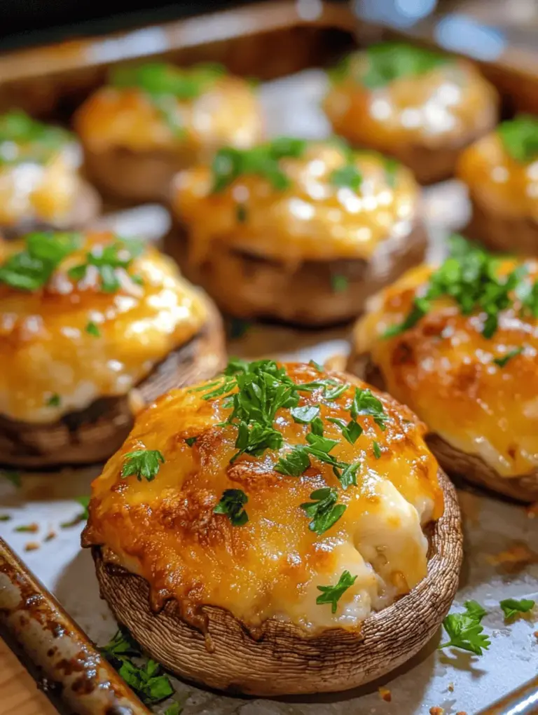 Stuffed mushrooms are a beloved appetizer that has graced tables around the world, showcasing a delightful combination of flavors and textures that can satisfy even the most discerning palate. These little bites are not just a treat for the taste buds; they are a versatile addition to any gathering, from casual family dinners to elegant cocktail parties. Their popularity is no surprise, as they can be filled with a variety of ingredients, allowing for creativity and personalization in each recipe.