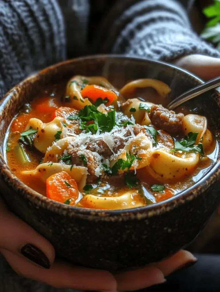 Savoring a warm bowl of soup on a chilly day is one of life's simple pleasures, and there’s nothing quite like a hearty Sausage Tortellini Soup to deliver comfort and satisfaction. This delightful dish is a harmonious blend of flavors and textures that encapsulates the essence of Italian cuisine. With tender tortellini swimming in a rich broth, punctuated by savory sausage and fresh vegetables, this soup does more than merely fill your belly; it warms your soul.