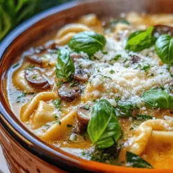 If you're seeking a warm, comforting dish that combines rich flavors with nourishing ingredients, look no further than Creamy Parmesan Mushroom and Spinach Tortellini Soup. This delightful recipe encapsulates the essence of comfort food, making it perfect for chilly evenings, cozy family dinners, or even as a hearty lunch option. The unique blend of earthy mushrooms, vibrant spinach, and creamy Parmesan cheese results in a bowl of goodness that is not only satisfying but also brimming with nutrients.