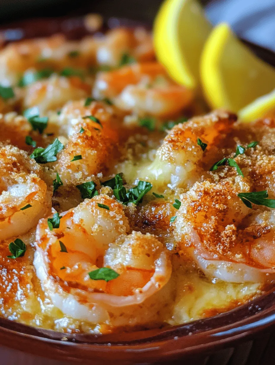 If you're on the hunt for a dish that combines rich flavors with comforting appeal, look no further than Savory Garlic Shrimp Gratin. This delectable seafood recipe captures the essence of coastal cuisine, showcasing succulent shrimp enveloped in a creamy, garlicky sauce and topped with a golden, crispy crust. The dish is not only a feast for the taste buds but also a visual delight, making it perfect for both intimate weeknight dinners and special gatherings.