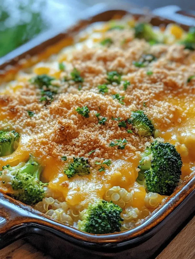 In the realm of comfort food, casseroles reign supreme, combining convenience, flavor, and nutrition into one delightful dish. One casserole that has recently captured the hearts of health-conscious individuals and families alike is the Broccoli Bliss Casserole. This dish not only celebrates the vibrant, earthy flavor of broccoli but also takes it a step further by incorporating quinoa, making it a wholesome choice that is as delicious as it is nutritious.