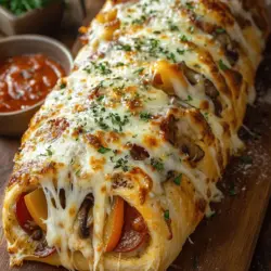 Stromboli, a delicious and versatile Italian-American dish, has won the hearts and appetites of food lovers around the world. Originating from the U.S. in the early 1950s, this delectable creation is named after the volcanic island of Stromboli off the coast of Sicily. The dish features rolled pizza dough generously stuffed with a variety of fillings, including meats, cheeses, vegetables, and flavorful sauces. Its warm, savory goodness makes it a favorite among families, perfect for sharing at gatherings or enjoying as a comforting weeknight meal.