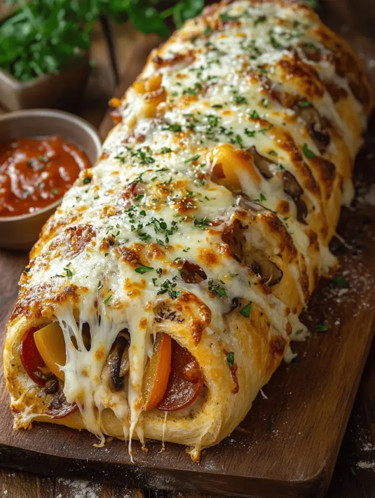 Stromboli, a delicious and versatile Italian-American dish, has won the hearts and appetites of food lovers around the world. Originating from the U.S. in the early 1950s, this delectable creation is named after the volcanic island of Stromboli off the coast of Sicily. The dish features rolled pizza dough generously stuffed with a variety of fillings, including meats, cheeses, vegetables, and flavorful sauces. Its warm, savory goodness makes it a favorite among families, perfect for sharing at gatherings or enjoying as a comforting weeknight meal.