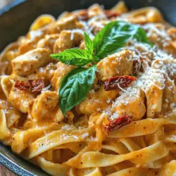 If you're searching for a dish that embodies comfort and culinary sophistication, look no further than creamy sun-dried tomato chicken pasta. This delightful recipe combines tender pieces of chicken, al dente pasta, and a sumptuous sauce that is both rich and vibrant. The standout ingredient, sun-dried tomatoes, adds an irresistible depth of flavor and a pop of color, making this dish not just a feast for the palate but also a visual delight.