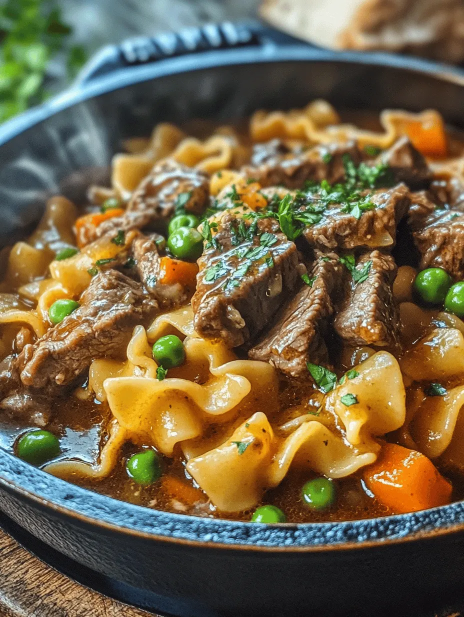 In our busy lives, finding the perfect meal that’s both quick and satisfying can feel like a daunting task. Enter the Savory Stovetop Beef & Noodles Delight. This dish not only delivers on flavor but also embraces the essence of comfort food that warms the soul. It's a one-pot wonder that combines tender beef, hearty noodles, and a medley of vegetables, all enveloped in a rich and savory broth that beckons for seconds.