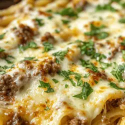 Imagine a plate of warm, creamy linguine drizzled with rich garlic butter, enveloped in savory ground beef, and topped with bubbling cheese. This Cheesy Garlic Butter Linguine Pasta with Savory Ground Beef is more than just a dish; it's a comforting meal that brings together the best of Italian cuisine. The combination of flavors offers a delightful experience, where each bite is a perfect balance of creamy, cheesy, and savory goodness, making it a perfect choice for family dinners or casual gatherings.