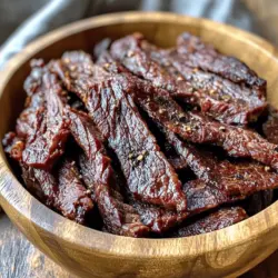 Beef jerky has long been celebrated as a popular snack choice, cherished for its rich flavors and chewy texture. It’s a versatile treat, perfect for hiking, road trips, or simply as a satisfying snack at home. With the rise of home cooking and a growing interest in healthier options, many people are now turning to homemade beef jerky. Not only does making jerky at home allow you to control the ingredients and flavors, but it also offers a fun and rewarding cooking experience. The Ultimate Air Fryer Beef Jerky Recipe takes this beloved snack to new heights, combining ease of preparation with mouthwatering taste.