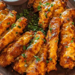 If you’re looking for a mouthwatering appetizer that will steal the spotlight at your next gathering, look no further than Buffalo Chicken Mozzarella Sticks. These delightful treats are perfect for game days, parties, or casual get-togethers, combining the beloved flavors of buffalo chicken with the ooey-gooey goodness of mozzarella cheese. Imagine biting into a crispy, golden exterior, only to be met with a spicy, creamy filling that tantalizes your taste buds. With their irresistible fusion of heat and creaminess, Buffalo Chicken Mozzarella Sticks are bound to become a favorite among your family and friends.