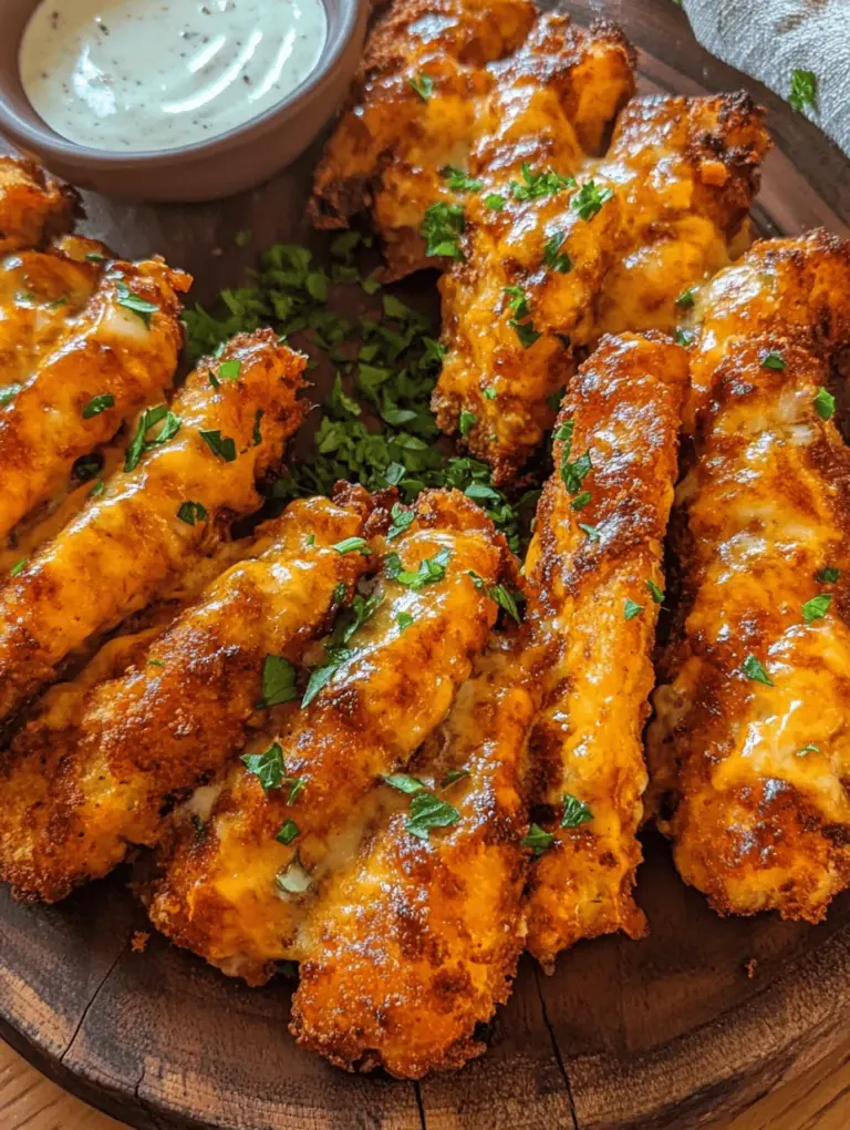 If you’re looking for a mouthwatering appetizer that will steal the spotlight at your next gathering, look no further than Buffalo Chicken Mozzarella Sticks. These delightful treats are perfect for game days, parties, or casual get-togethers, combining the beloved flavors of buffalo chicken with the ooey-gooey goodness of mozzarella cheese. Imagine biting into a crispy, golden exterior, only to be met with a spicy, creamy filling that tantalizes your taste buds. With their irresistible fusion of heat and creaminess, Buffalo Chicken Mozzarella Sticks are bound to become a favorite among your family and friends.