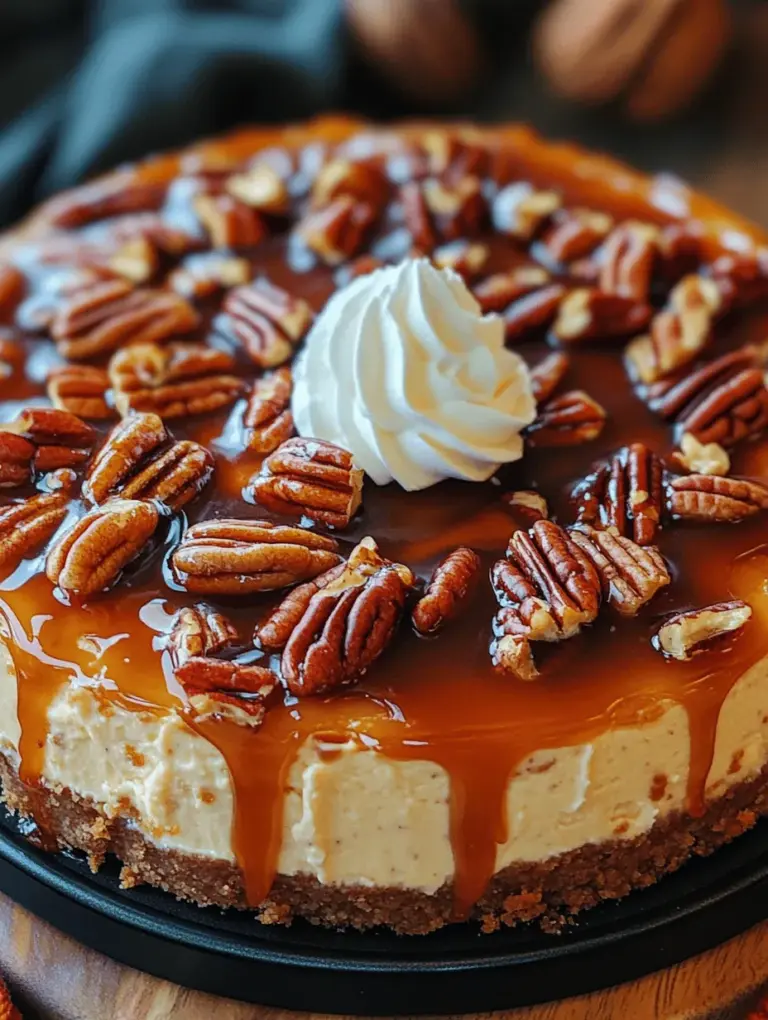 Pecan pie cheesecake is a beloved dessert that masterfully combines the creamy richness of traditional cheesecake with the comforting, nutty flavors of classic pecan pie. This unforgettable fusion offers a unique experience that brings together two of America’s favorite desserts into one spectacular dish. The result is an indulgent cheesecake crowned with a crunchy layer of pecans, caramelized sugar, and warm spices, creating the perfect harmony of textures and flavors that will delight any dessert lover.