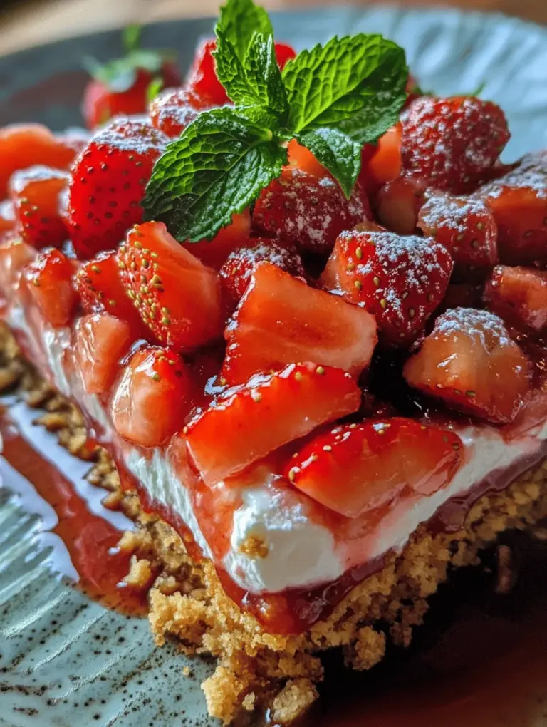 When the warm sun beckons and the days stretch longer, nothing quite captures the essence of summer like a delightful strawberry dessert. Strawberries, with their vibrant hue and sweet-tart flavor, are a quintessential symbol of the season. They evoke memories of picnics in the park, backyard barbecues, and family gatherings, making them a beloved choice for desserts that are not just delicious but also visually appealing. Among the myriad of strawberry treats, Strawberry Crunch Bars stand out as a refreshing and indulgent option that beautifully marries simplicity with flavor.