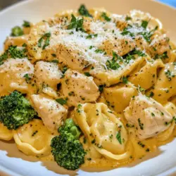 If you’re searching for a comforting and delicious meal that’s perfect for a weeknight dinner, look no further than Creamy Garlic Parmesan Tortellini with Chicken & Broccoli. This dish beautifully combines the rich, savory flavors of garlic and Parmesan cheese with the tender, delightful texture of tortellini, creating a truly indulgent experience. The creamy sauce envelops each bite, making it a favorite among both kids and adults.