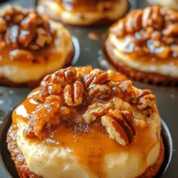 Pecan Pie Cupcakes are the perfect embodiment of culinary creativity, marrying the rich, nutty flavors of traditional pecan pie with the convenience and fun of a cupcake. These delightful treats not only capture the essence of a classic dessert but also present it in a format that's easy to serve and enjoy. Imagine biting into a moist cupcake topped with a luscious, gooey pecan filling, all while savoring the comforting taste of warm spices and toasted nuts. Whether you're celebrating a holiday, hosting a casual get-together, or just indulging in a sweet craving, Pecan Pie Cupcakes are sure to impress.