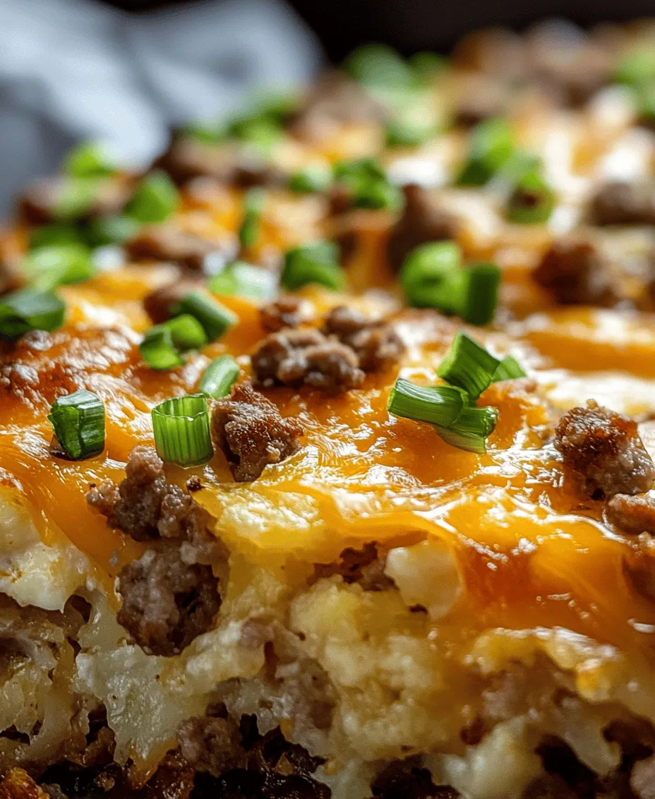 The Savory Sausage & Egg Hash Brown Casserole is not just a meal; it's a comforting embrace of flavors that evokes feelings of warmth and satisfaction. This hearty dish is perfect for breakfast, brunch, or even a cozy dinner with family and friends. In a world where time is often of the essence, this casserole shines through its ease of preparation, allowing you to whip up a delightful meal that can serve a crowd without breaking a sweat.