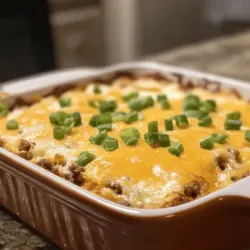 The Savory Sausage & Egg Hash Brown Casserole is not just a meal; it's a comforting embrace of flavors that evokes feelings of warmth and satisfaction. This hearty dish is perfect for breakfast, brunch, or even a cozy dinner with family and friends. In a world where time is often of the essence, this casserole shines through its ease of preparation, allowing you to whip up a delightful meal that can serve a crowd without breaking a sweat.