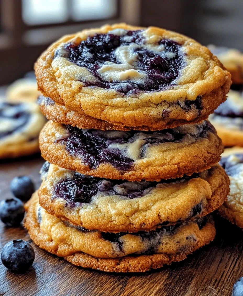 Cookies are a beloved treat that can bring joy to any gathering or moment of indulgence. Among the myriad of cookie recipes, the Blueberry Cheesecake Swirl Cookies stand out as a delightful fusion of flavors and textures. This recipe artfully combines the classic sweetness of cookies with the creamy, tangy notes of cheesecake and the burst of fresh blueberries, creating an irresistible dessert that pleases both the eyes and the palate. The moment you take a bite, you’ll be greeted with a soft, chewy cookie that envelops a rich and velvety cheesecake swirl, punctuated by the juicy sweetness of blueberries.