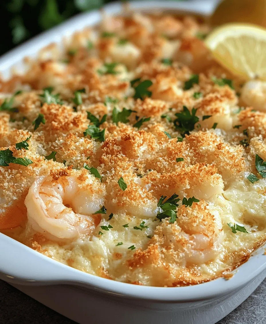 Garlic shrimp gratin is a culinary delight that masterfully combines the rich, aromatic flavors of garlic with plump, succulent shrimp, all enveloped in a luscious, creamy sauce and topped with a golden, crunchy layer of cheese. This dish not only tantalizes the taste buds but also serves as an elegant centerpiece for any dinner gathering, making it a favorite among seafood lovers and a star on festive tables. Whether you are hosting a dinner party or simply treating yourself to a comforting meal at home, garlic shrimp gratin promises to impress with its exquisite taste and inviting aroma.