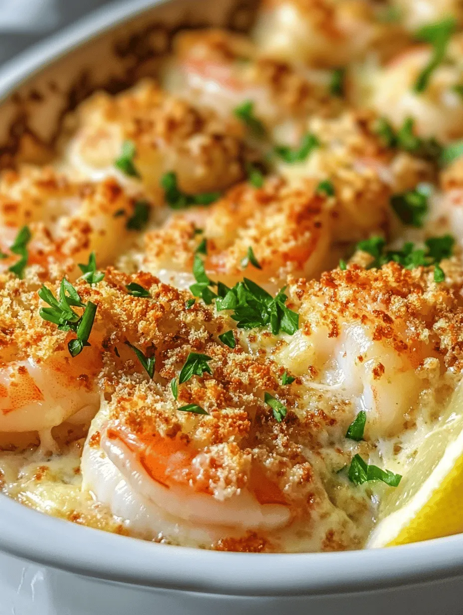 Garlic shrimp gratin is a culinary delight that masterfully combines the rich, aromatic flavors of garlic with plump, succulent shrimp, all enveloped in a luscious, creamy sauce and topped with a golden, crunchy layer of cheese. This dish not only tantalizes the taste buds but also serves as an elegant centerpiece for any dinner gathering, making it a favorite among seafood lovers and a star on festive tables. Whether you are hosting a dinner party or simply treating yourself to a comforting meal at home, garlic shrimp gratin promises to impress with its exquisite taste and inviting aroma.