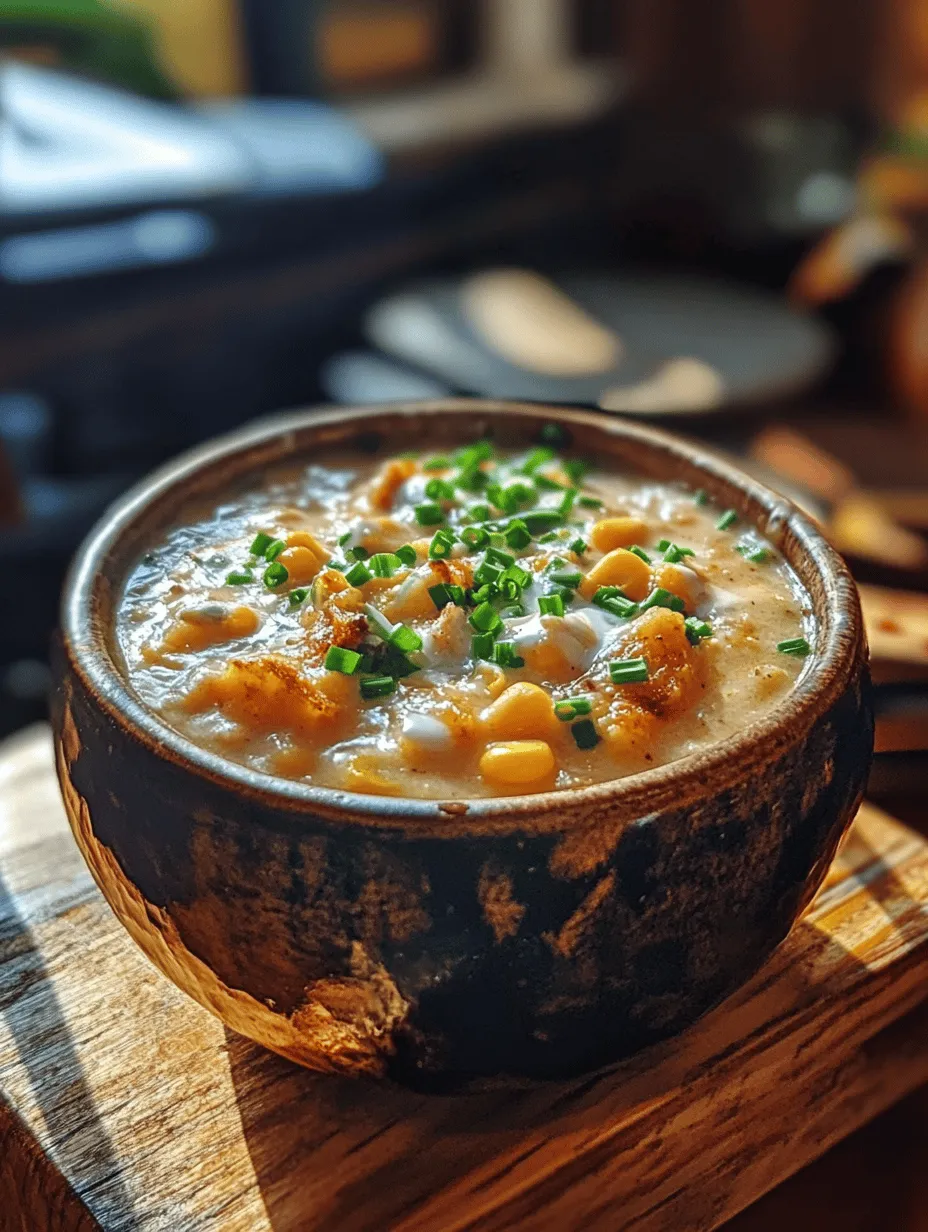 Creamy Corn Chowder is more than just a soup; it’s a warm embrace in a bowl, perfect for cozy evenings and family gatherings. This delightful dish, rich in flavor and texture, showcases the sweet, vibrant taste of corn, making it a favorite for many. Whether you're enjoying it on a chilly autumn day or serving it at a summer barbecue, this chowder captures the essence of comfort food while being versatile enough to cater to a variety of dietary preferences.