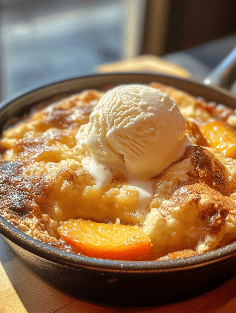 Peach cobbler is a classic dessert that captures the essence of summer with its juicy, sun-ripened peaches enveloped in a buttery, flaky crust. This delightful dish is not just a treat for the taste buds; it’s a nostalgic experience that evokes memories of family gatherings, barbecues, and the warm, comforting aroma wafting from the oven. As the sweetness of the peaches melds with the rich, golden crust, every bite becomes a celebration of seasonal fruits, reminding us of the simple pleasures of life.