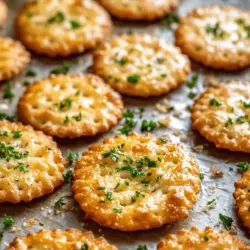 Garlic Ritz Snacks come together using a handful of accessible ingredients, many of which you likely already have in your pantry. This simplicity is one of the recipe's most appealing aspects, making it easy to whip up a batch at a moment's notice. The combination of Ritz crackers, garlic, butter, and Parmesan creates a flavor profile that is both satisfying and addictive, while the quick preparation time ensures that you won’t spend hours in the kitchen.