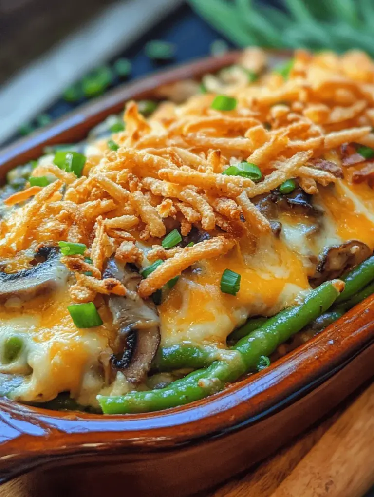 Green bean casserole is a beloved staple on many holiday tables, known for its creamy texture and savory flavors. However, if you’re looking to elevate this classic dish and give it a modern twist, look no further than our Deliciously Twisted Green Bean Casserole. This recipe takes the traditional elements of the dish and enhances them with fresh ingredients and bold flavors, creating a side dish that is both comforting and exciting.