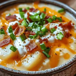 When the chill of winter settles in or a rainy day calls for something warm and comforting, there’s nothing quite like a bowl of loaded baked potato soup. This creamy, savory dish envelops you in warmth, offering a delicious escape from the cold. Perfect for family dinners or casual gatherings, loaded baked potato soup transforms humble ingredients like potatoes, cheese, and bacon into a heartwarming meal that evokes nostalgia and comfort.