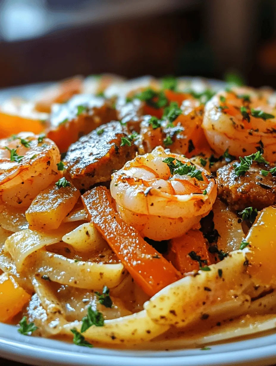 Indulging in a plate of Creamy Cajun Shrimp Pasta with Sausage is like taking a culinary journey through the heart of Louisiana. This dish is a delightful blend of succulent shrimp, savory sausage, and al dente pasta, all enveloped in a rich, creamy sauce infused with the distinctive flavors of Cajun seasoning. Whether you're hosting a dinner party or enjoying a cozy night in, this meal is sure to impress with its vibrant colors and mouthwatering aroma.