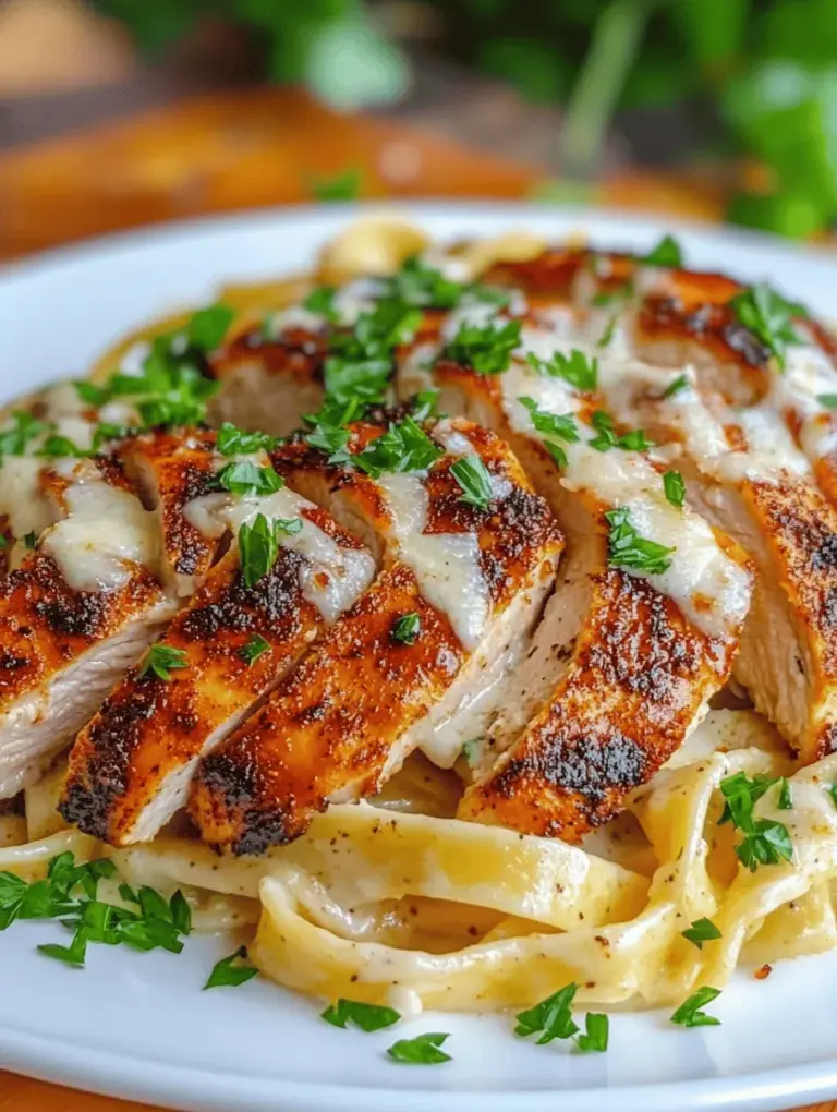 If you're looking for a dish that epitomizes the perfect marriage of bold flavors and creamy comfort, look no further than Blackened Chicken Alfredo. This delightful fusion features tender, juicy chicken coated in a spicy blackening rub, served atop a bed of rich, creamy fettuccine Alfredo. The contrast of the blackened spices with the velvety sauce creates an unforgettable taste experience that will leave you craving more.