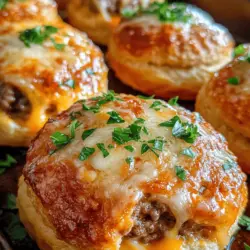 When it comes to creating the perfect finger food for gatherings, nothing quite captures the crowd's attention like Garlic Parmesan Cheeseburger Bombs. This mouthwatering recipe takes the beloved cheeseburger and transforms it into a compact, bite-sized treat that is as fun to eat as it is delicious. Ideal for game days, parties, family gatherings, or even casual weeknight dinners, these cheeseburger bombs are an exciting twist on the classic burger experience.