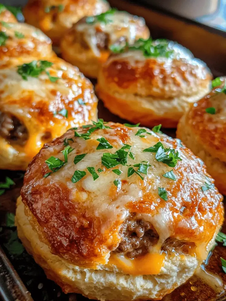 When it comes to creating the perfect finger food for gatherings, nothing quite captures the crowd's attention like Garlic Parmesan Cheeseburger Bombs. This mouthwatering recipe takes the beloved cheeseburger and transforms it into a compact, bite-sized treat that is as fun to eat as it is delicious. Ideal for game days, parties, family gatherings, or even casual weeknight dinners, these cheeseburger bombs are an exciting twist on the classic burger experience.