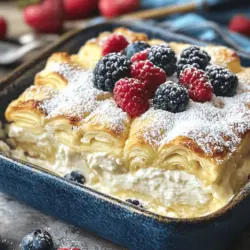 Crescent roll dough is the star of this casserole, providing a flaky, buttery base that complements the creamy cheesecake filling. You can find crescent roll dough in the refrigerated section of most grocery stores, typically sold in tubes. Popular brands include Pillsbury and Trader Joe’s, both of which offer reliable quality.